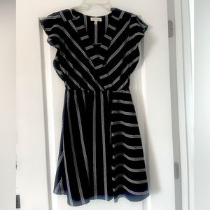 Monteau Striped Navy Dress Size Medium